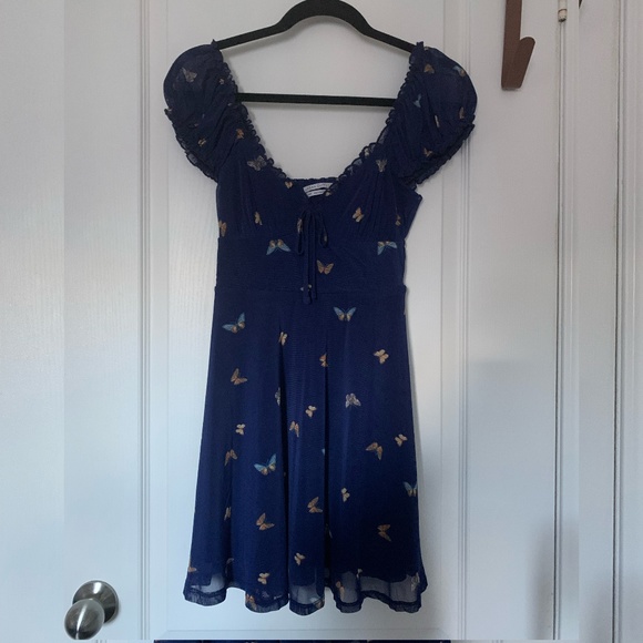 Urban Outfitters Audrey Dress - Blue Butterfly Small - Picture 1 of 3